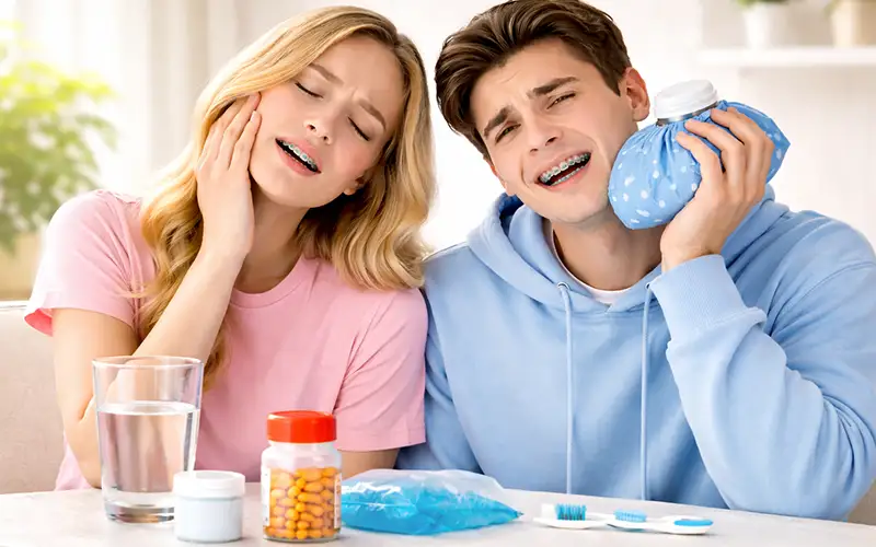 مقابله با درد و حساسیت پس از تنظیم ارتودنسی